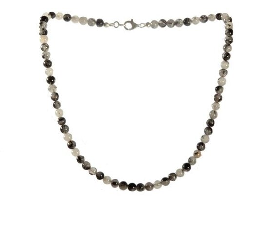 Toermalijnkwarts ketting 6 mm kralen Toermalijnkwarts ketting 6 mm kralen