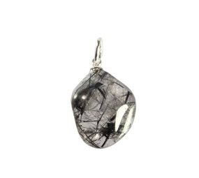 Toermalijnkwarts hanger met zilveren oogje