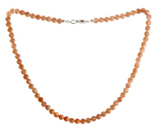 Zonnesteen ketting A-kwaliteit 6 mm kralen Zonnesteen ketting A-kwaliteit 6 mm kralen