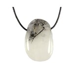 Toermalijnkwarts hanger doorboord