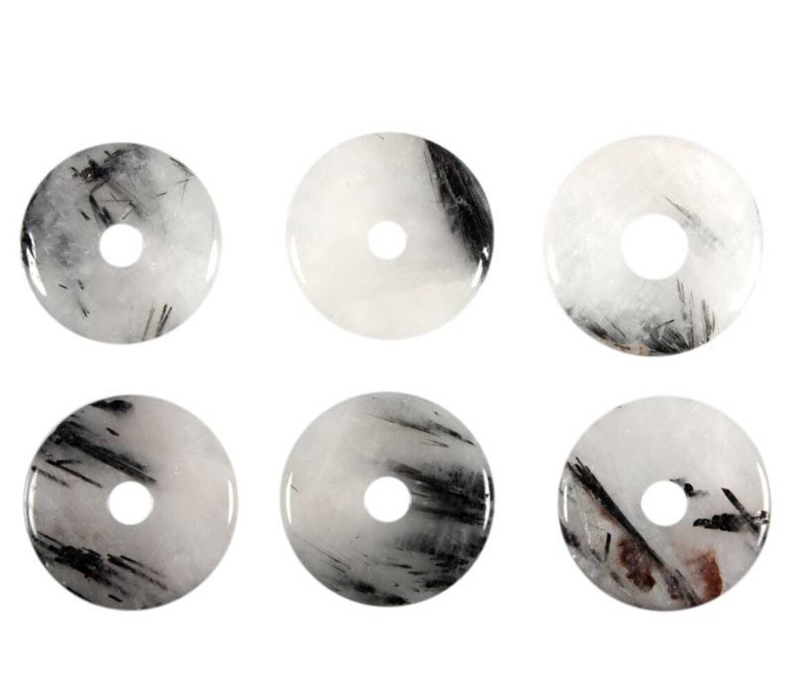 Toermalijnkwarts hanger donut 3,4 - 4 cm