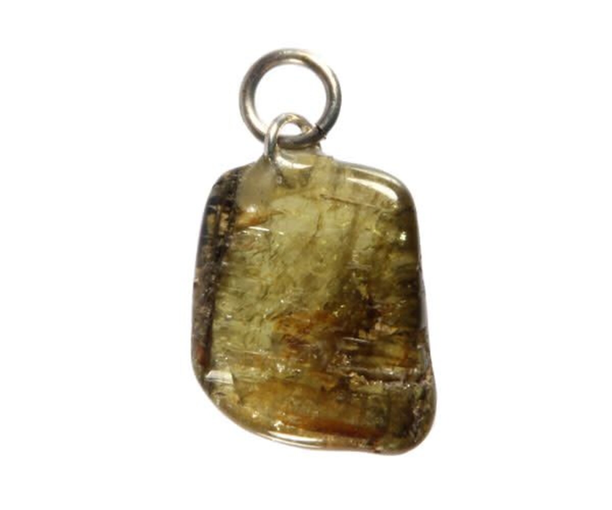 Toermalijn (groen) hanger getrommeld