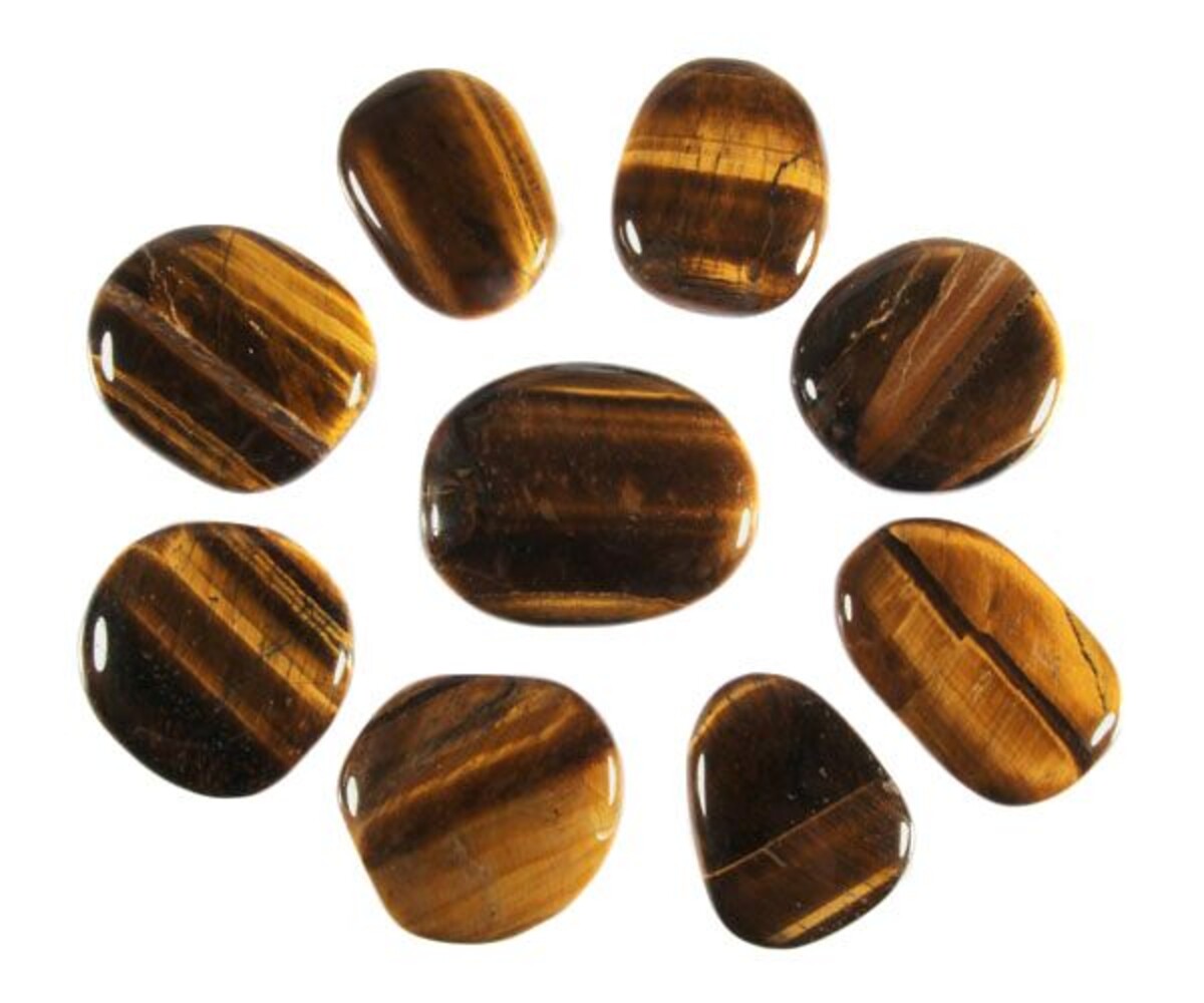 Tijgeroog steen plat gepolijst