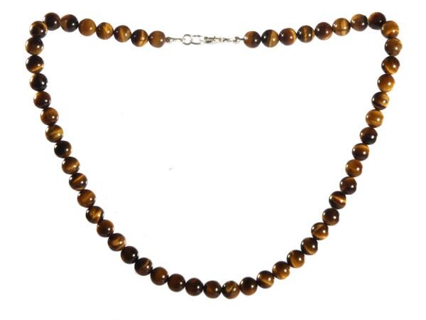 Tijgeroog ketting 8 mm kralen Tijgeroog ketting 8 mm kralen