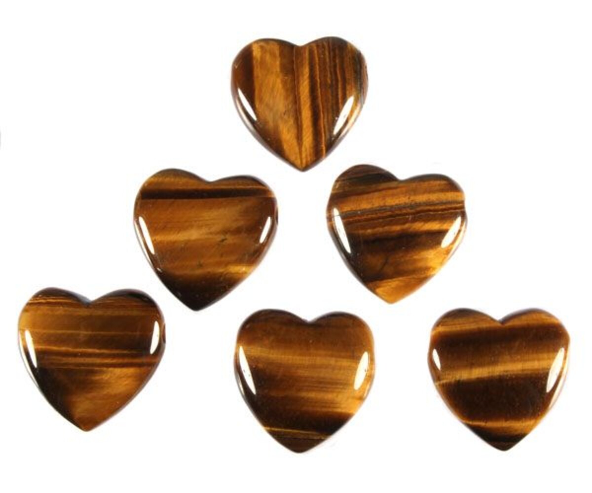 Tijgeroog hanger hart doorboord Tijgeroog hanger hart doorboord