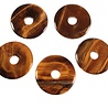 Tijgeroog hanger donut 4 cm Tijgeroog hanger donut 4 cm