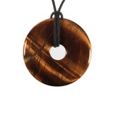 Tijgeroog hanger donut 4 cm Tijgeroog hanger donut 4 cm