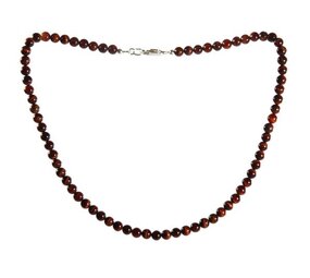 Tijgeroog (rood) ketting 6 mm kralen