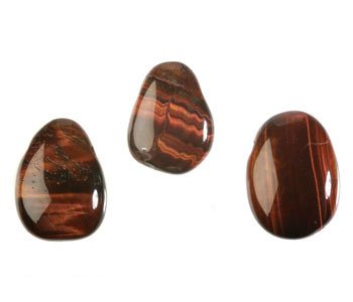 Tijgeroog (rood) hanger doorboord