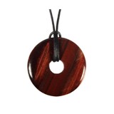 Tijgeroog (rood) hanger donut 3 cm Tijgeroog (rood) hanger donut 3 cm