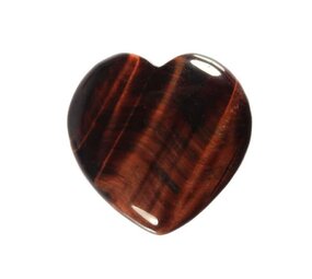 Tijgeroog (rood) edelsteen hart 3 cm Tijgeroog (rood) edelsteen hart 3 cm