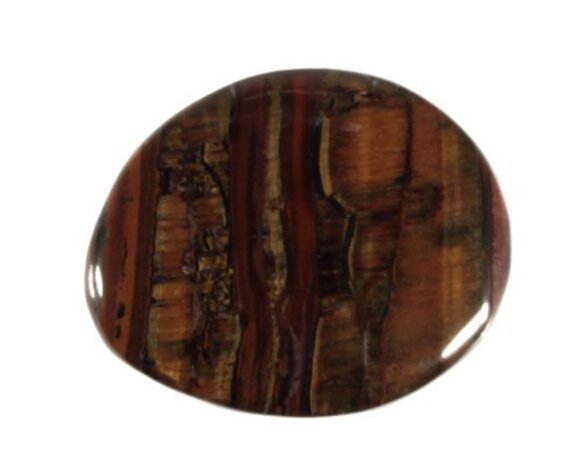 Tijgerijzer steen plat gepolijst Tijgerijzer steen plat gepolijst