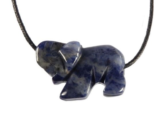 Sodaliet hanger olifant doorboord Sodaliet hanger olifant doorboord