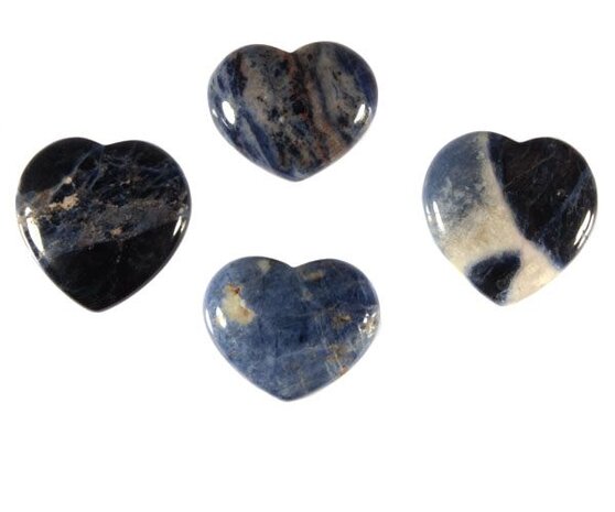 Sodaliet edelsteen hart 3 cm Sodaliet edelsteen hart 3 cm