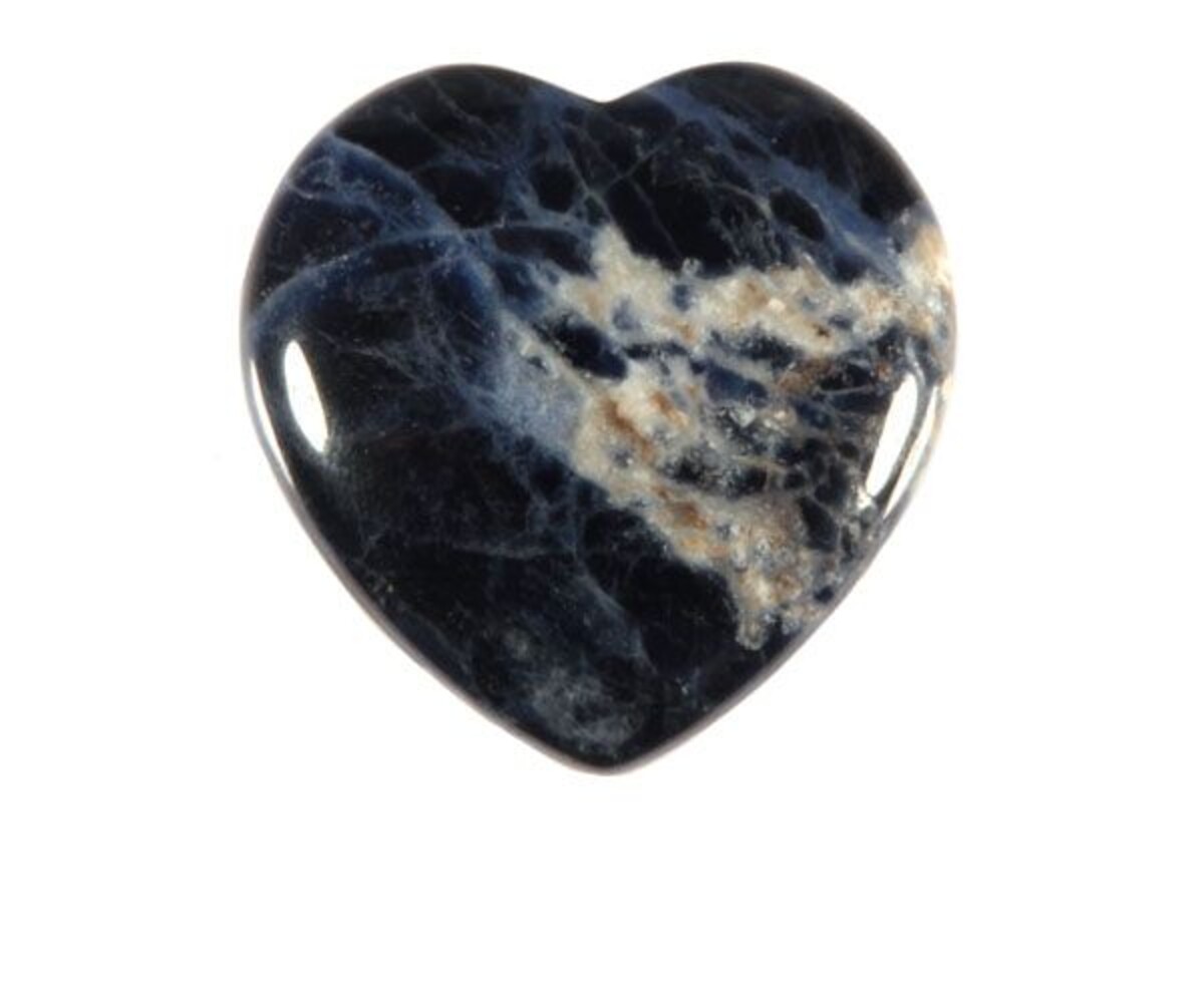 Sodaliet edelsteen hart 3 cm Sodaliet edelsteen hart 3 cm