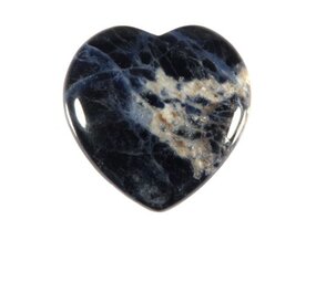 Sodaliet edelsteen hart 3 cm Sodaliet edelsteen hart 3 cm
