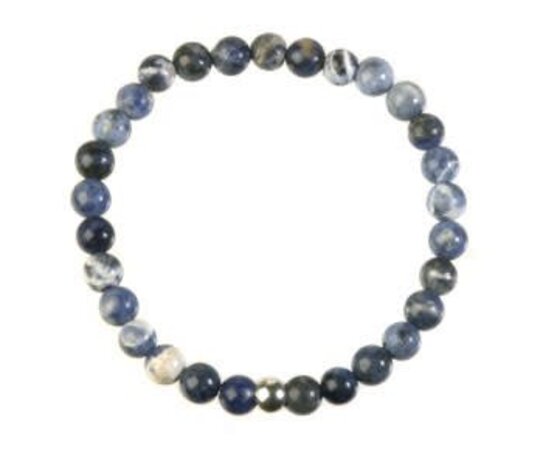 Sodaliet armband 18 cm | 6 mm kralen