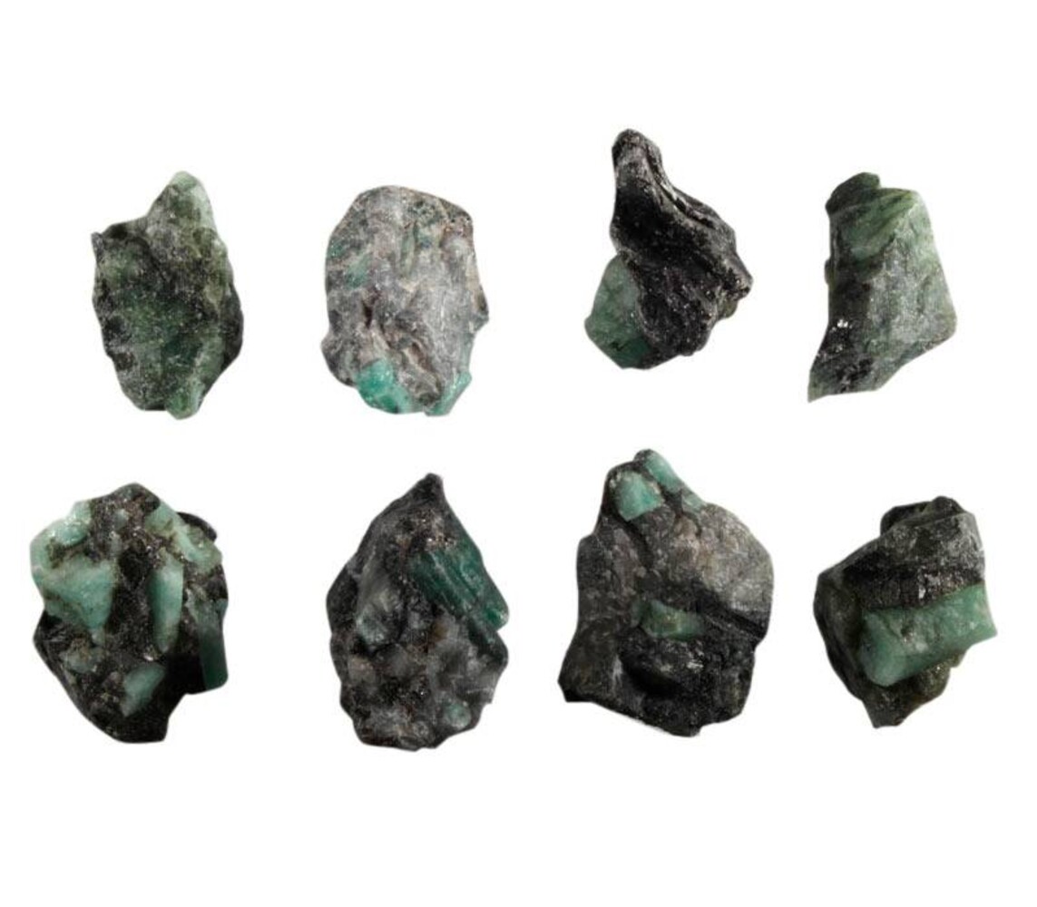 Smaragd hanger ruw doorboord