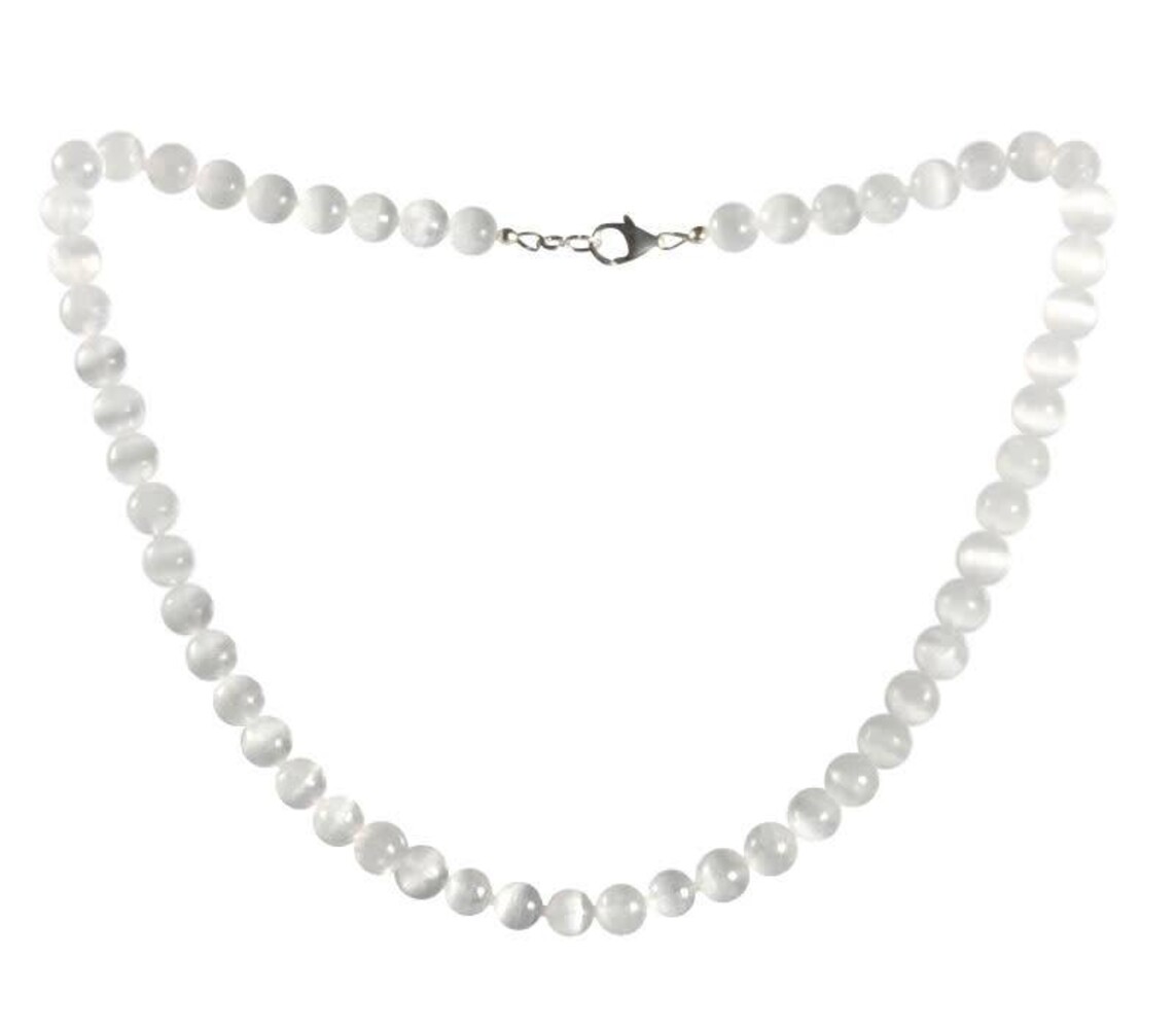 Seleniet ketting 8 mm kralen Seleniet ketting 8 mm kralen