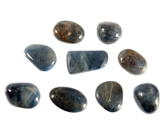 Saffier steen getrommeld 5 - 10 gram Saffier steen getrommeld 5 - 10 gram