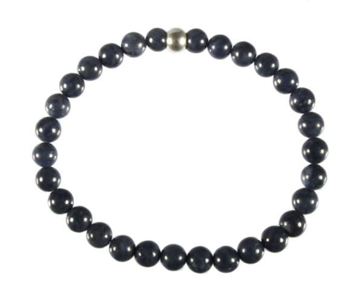 Saffier armband 18 cm | 6 mm kralen