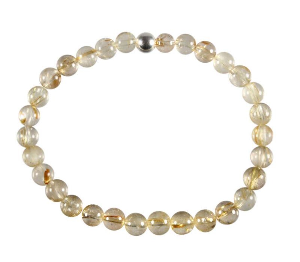 Rutielkwarts armband 18 cm | 6 mm kralen