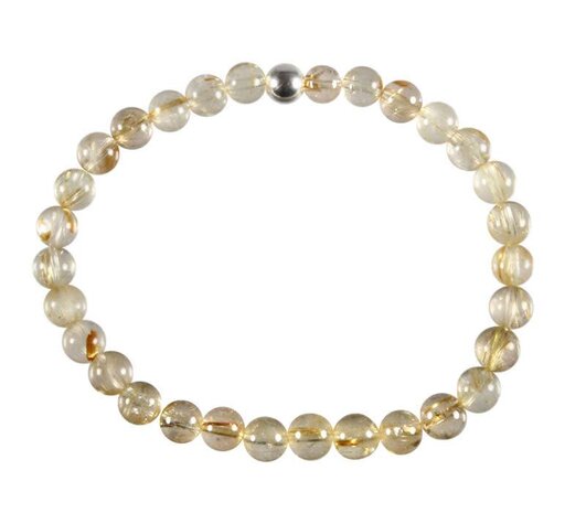 Rutielkwarts armband 18 cm | 6 mm kralen