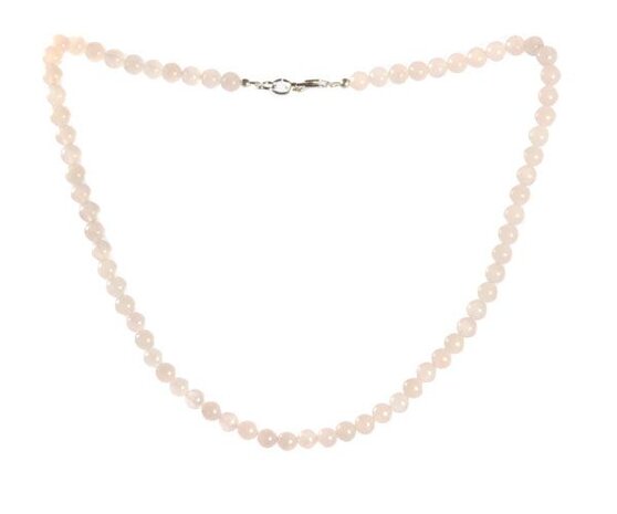 Rozenkwarts ketting 6 mm kralen