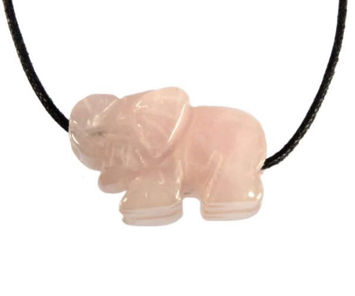 Rozenkwarts hanger olifant doorboord Rozenkwarts hanger olifant doorboord