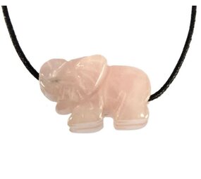 Rozenkwarts hanger olifant doorboord Rozenkwarts hanger olifant doorboord