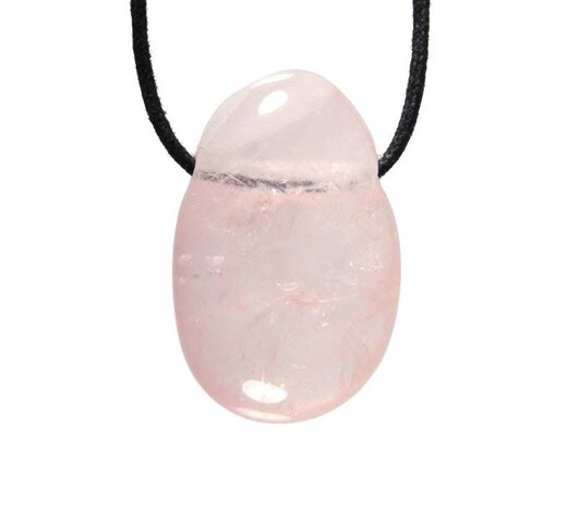 Rozenkwarts hanger doorboord Rozenkwarts hanger doorboord