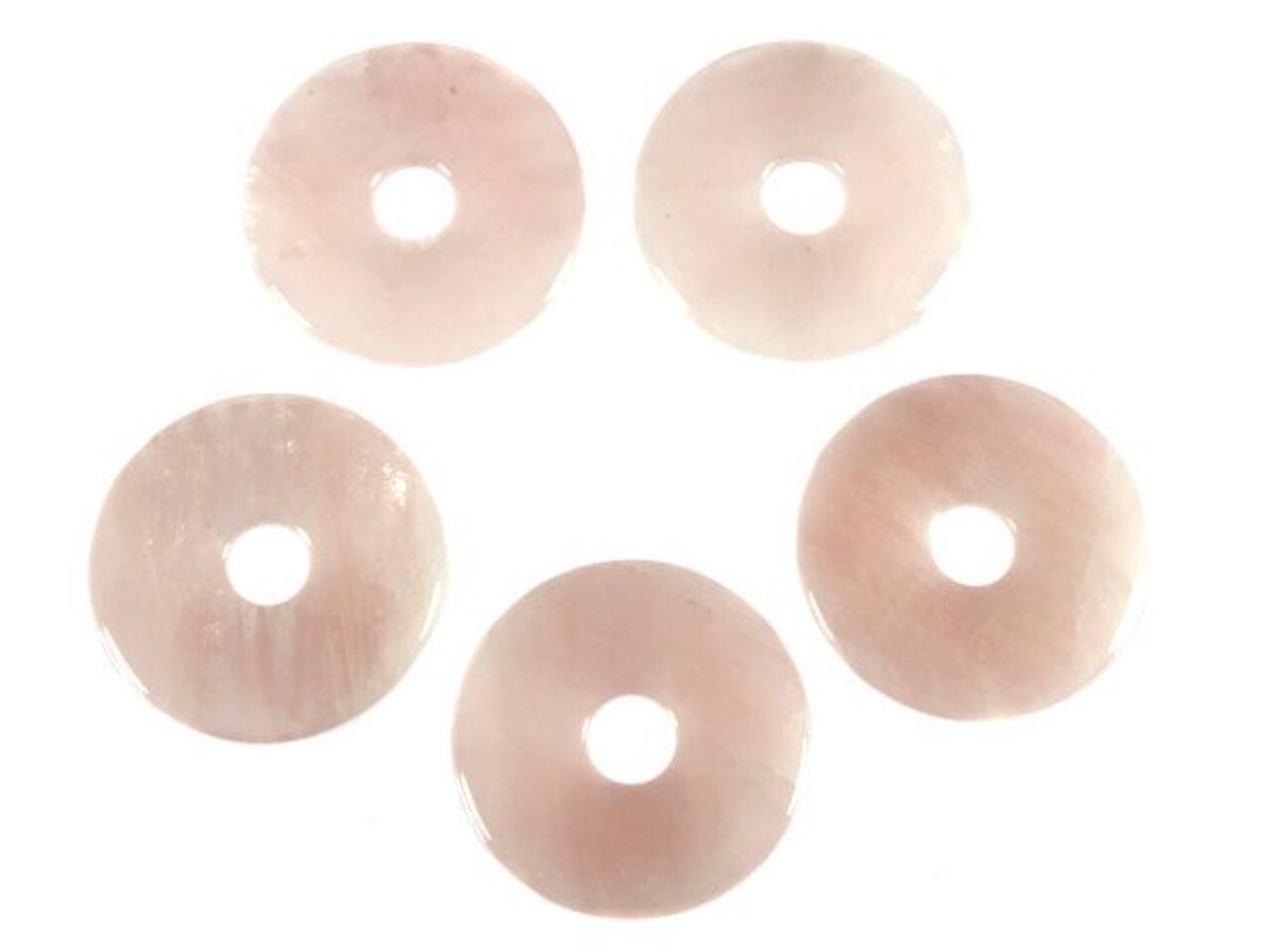 Rozenkwarts hanger donut 4 cm Rozenkwarts hanger donut 4 cm
