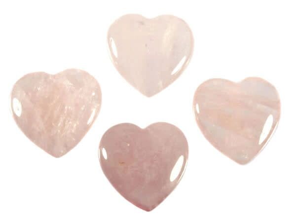 Rozenkwarts edelsteen hart 4 cm Rozenkwarts edelsteen hart 4 cm