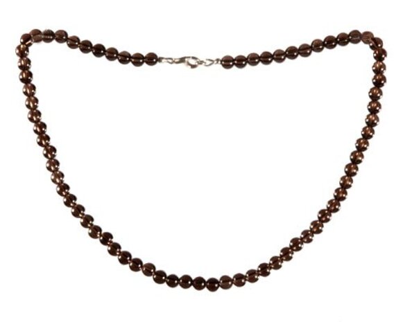 Rookkwarts ketting 6 mm kralen Rookkwarts ketting 6 mm kralen
