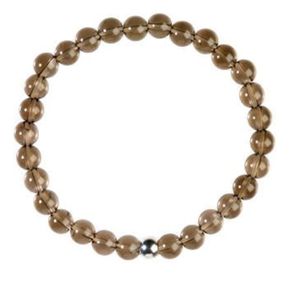 Rookkwarts armband 18 cm | 6 mm kralen