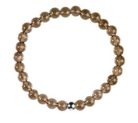 Rookkwarts armband 18 cm | 6 mm kralen