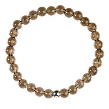 Rookkwarts armband 18 cm | 6 mm kralen