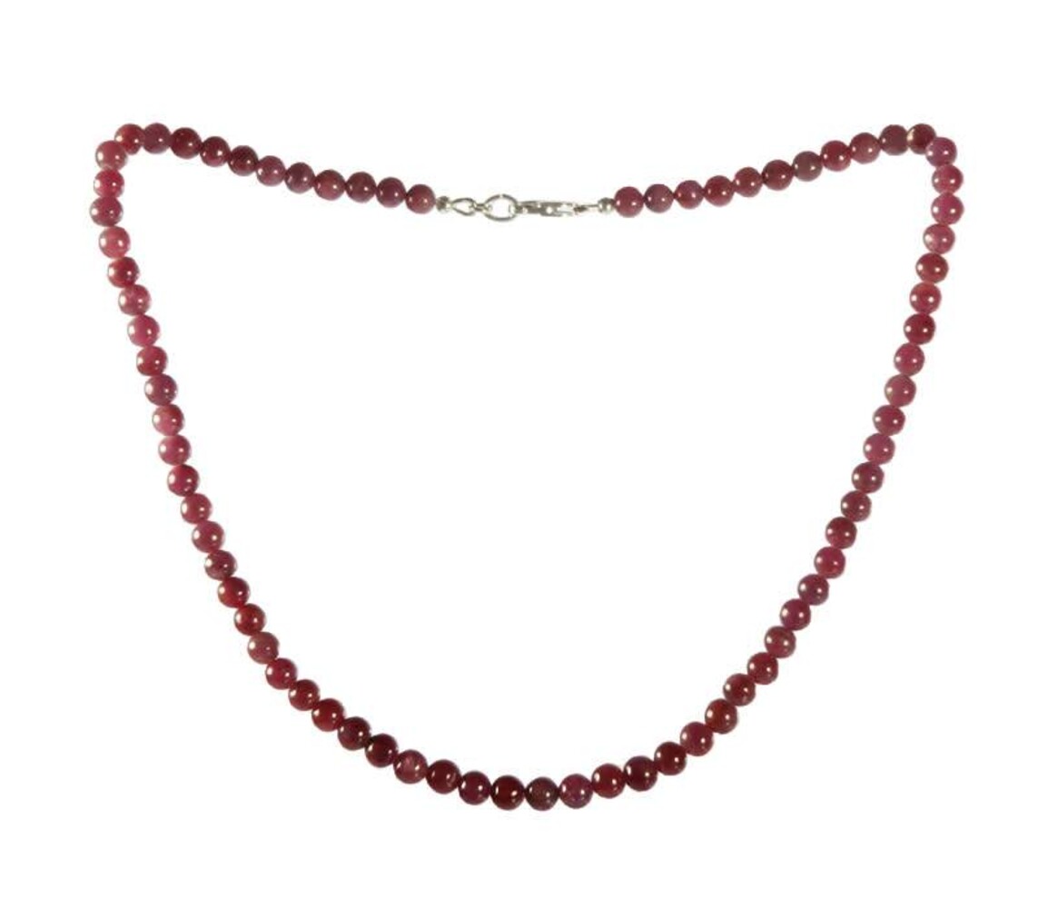Robijn ketting 6 mm kralen Robijn ketting 6 mm kralen