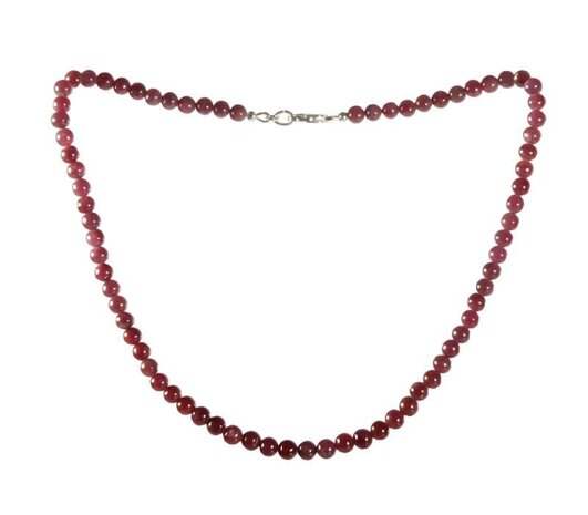 Robijn ketting 6 mm kralen Robijn ketting 6 mm kralen