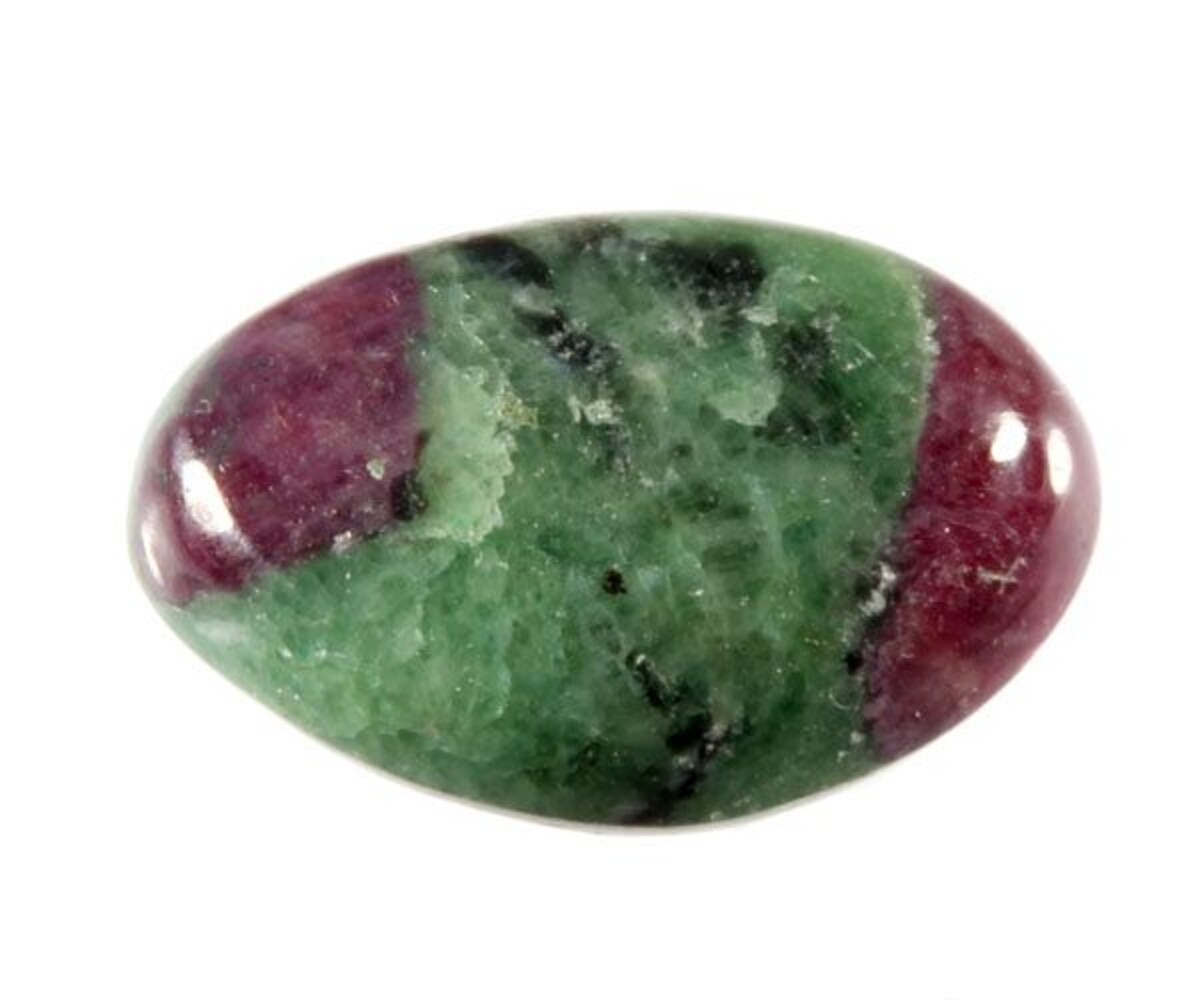 Robijn in zoisiet steen getrommeld 5 - 10 gram Robijn in zoisiet steen getrommeld 5 - 10 gram