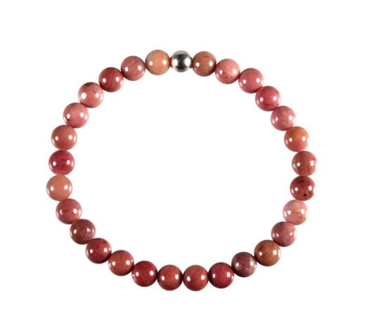 Rhodoniet armband 18 cm | 6 mm kralen
