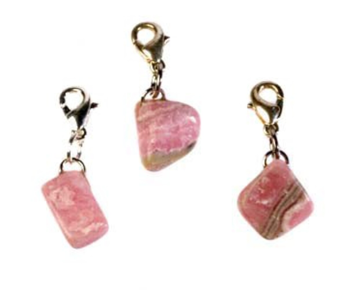 Rhodochrosiet bedeltje met sterling zilveren slotje Rhodochrosiet bedeltje met sterling zilveren slotje