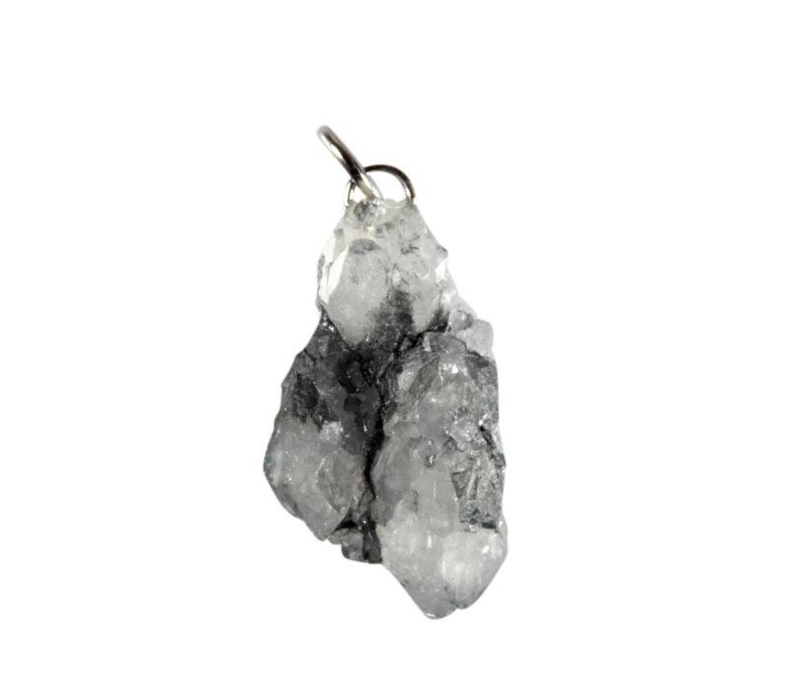 Plumosiet in kwarts hanger