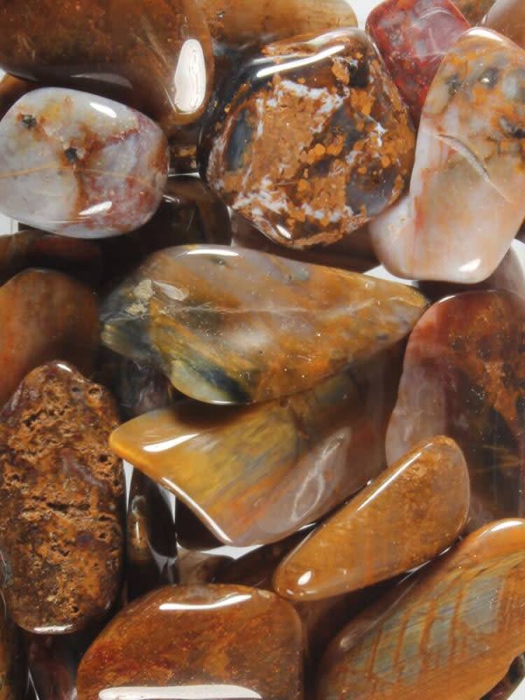 Pietersiet (bruin) steen getrommeld 5 - 10 gram Pietersiet (bruin) steen getrommeld 5 - 10 gram