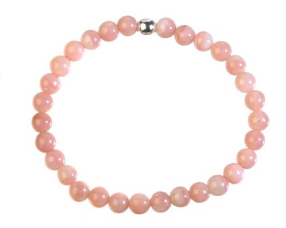 Opaal (Andes) roze armband 18 cm | 6 mm kralen
