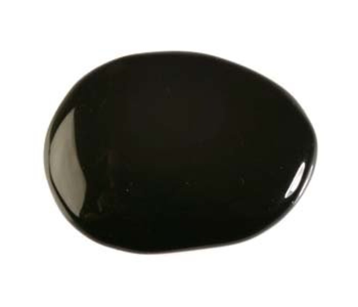 Obsidiaan (zwart) steen plat gepolijst Obsidiaan (zwart) steen plat gepolijst
