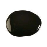 Obsidiaan (zwart) steen plat gepolijst Obsidiaan (zwart) steen plat gepolijst