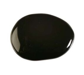 Obsidiaan (zwart) steen plat gepolijst Obsidiaan (zwart) steen plat gepolijst