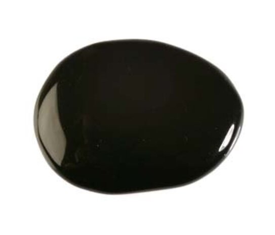 Obsidiaan (zwart) steen plat gepolijst Obsidiaan (zwart) steen plat gepolijst