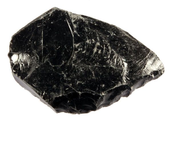 Obsidiaan (zwart) ruw 100 - 175 gram
